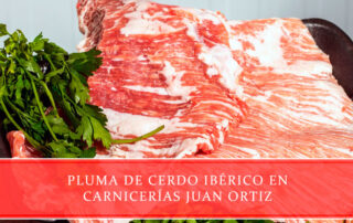 Pluma de cerdo ibérico en Carnicerías Juan Ortiz