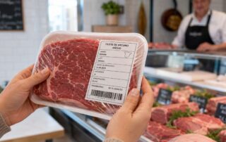 etiqueta de la carne